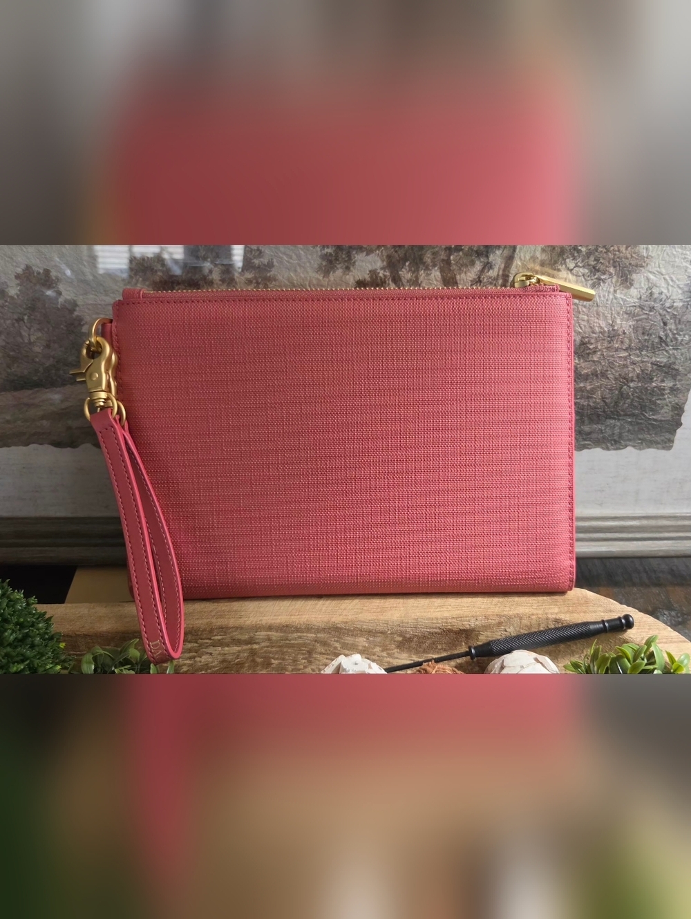 DAGNE DOVER essentials  pink Clutch wallet Color Coral Pink NWOT